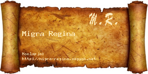 Migra Regina névjegykártya